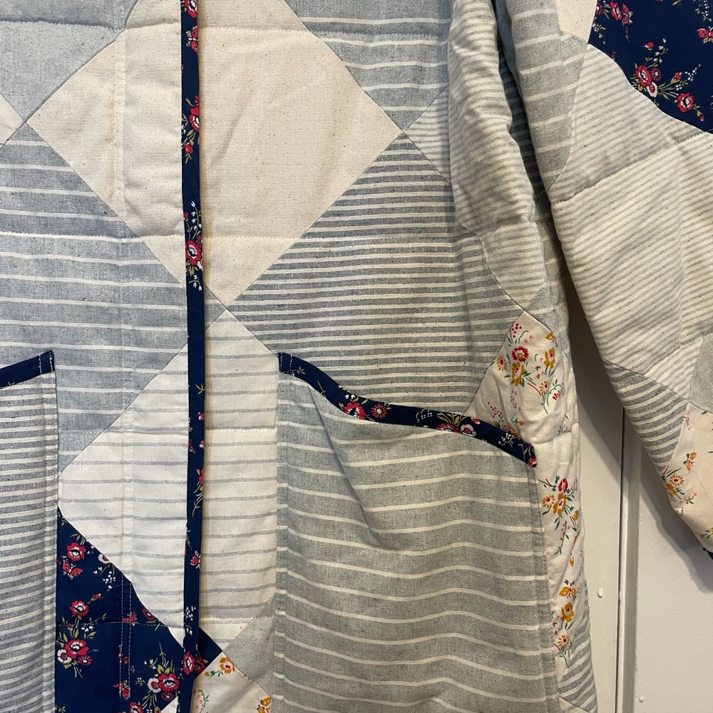 Madewell Patchwork Utility Jacket - Navy, Cream, … - image 3